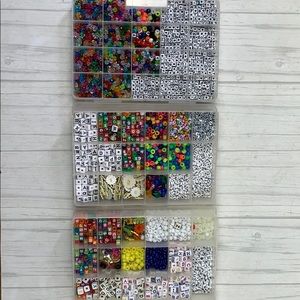 Lot of assorted craft bracelet beads